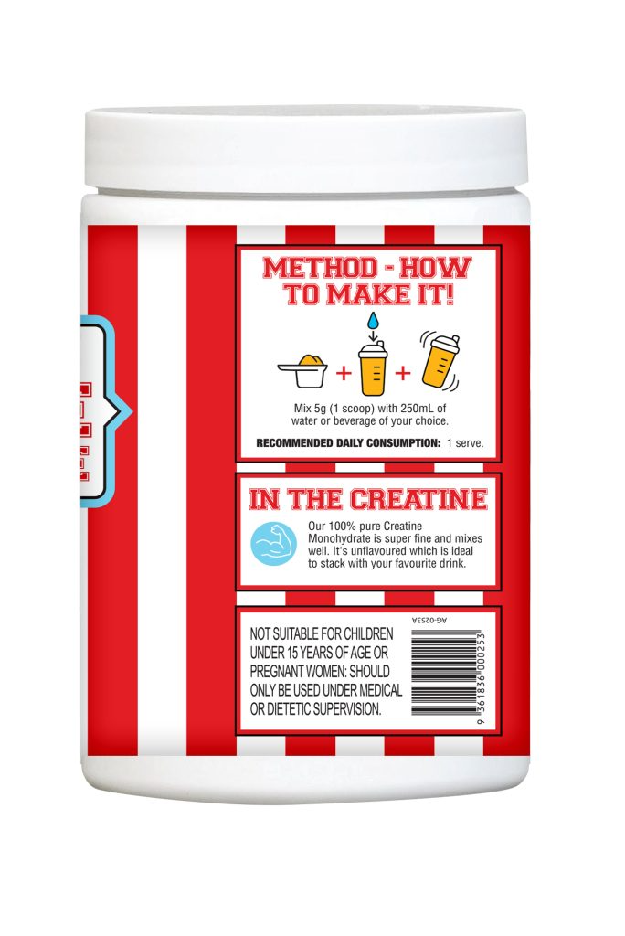 100% PURE CREATINE MONOHYDRATE – Unflavoured