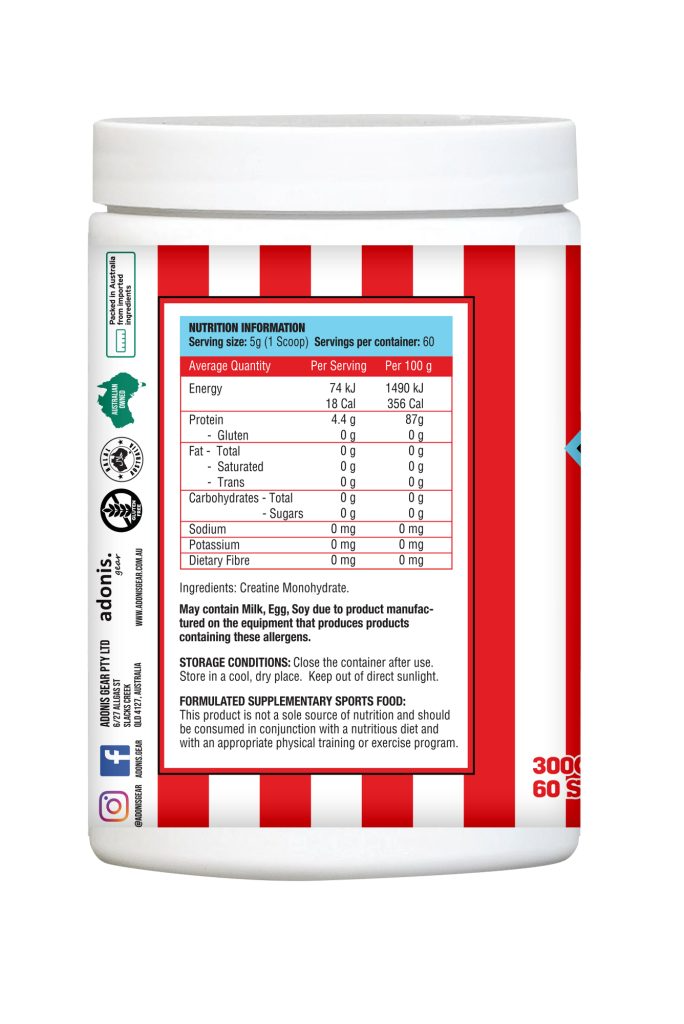 100% PURE CREATINE MONOHYDRATE – Unflavoured