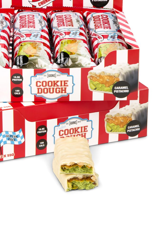 PROTEIN COOKIE DOUGH CHUNKY BAR (SINGLE BAR) – Caramel Pistachio