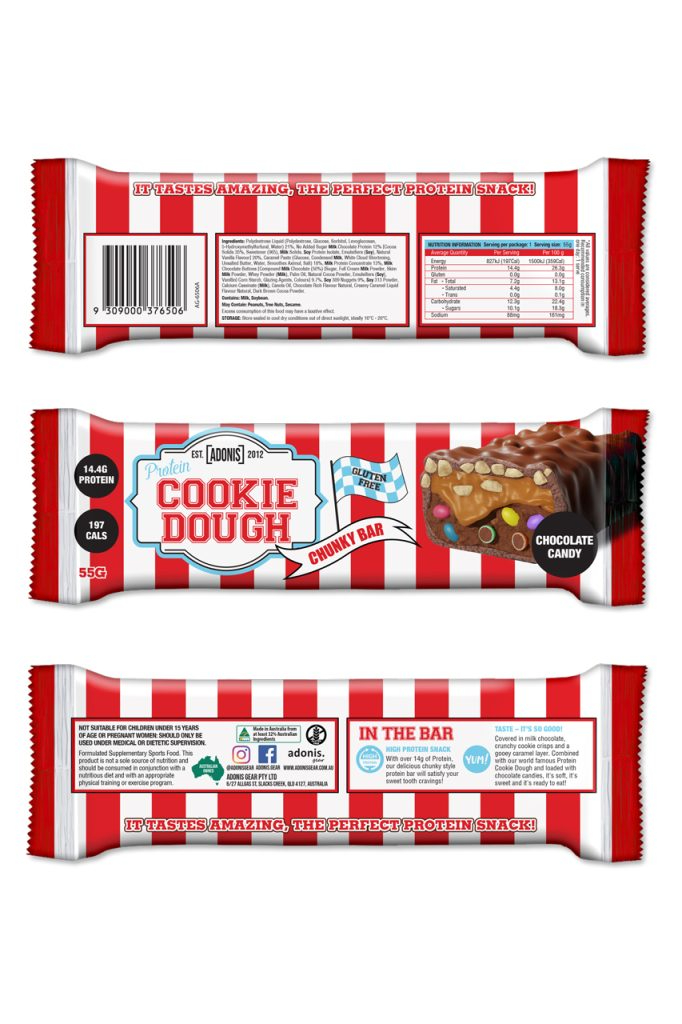 PROTEIN COOKIE DOUGH CHUNKY BAR (SINGLE BAR) – Chocolate Candy