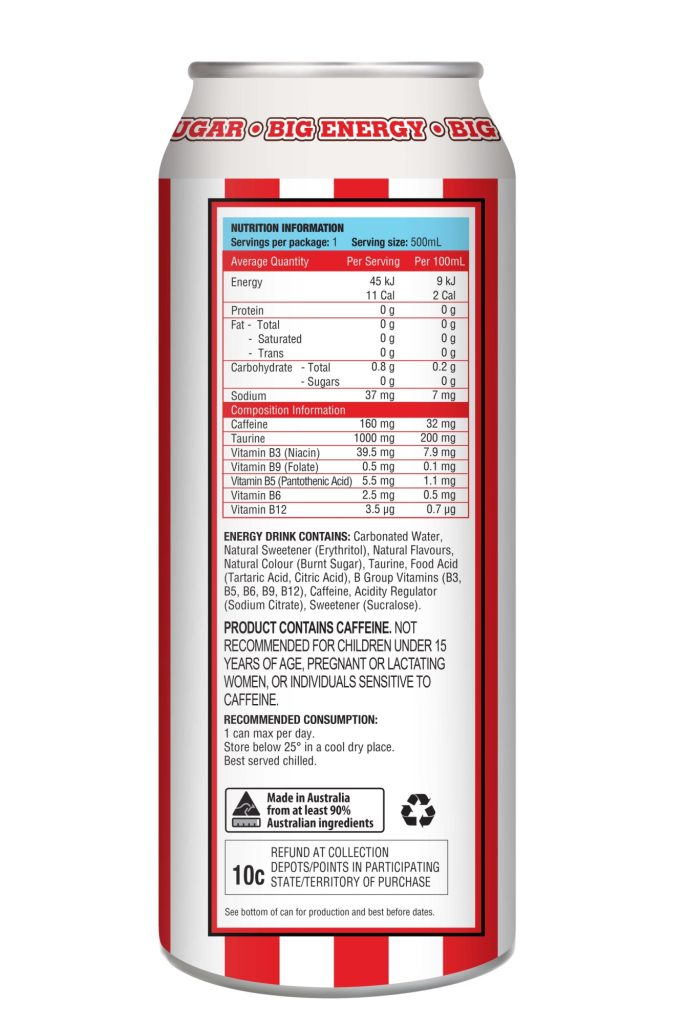 BIG ENERGY DRINK (ZERO SUGAR) – Vanilla Cola