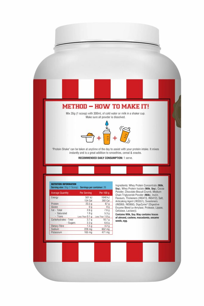 WHEY PROTEIN SHAKE – Chocolate Cookies